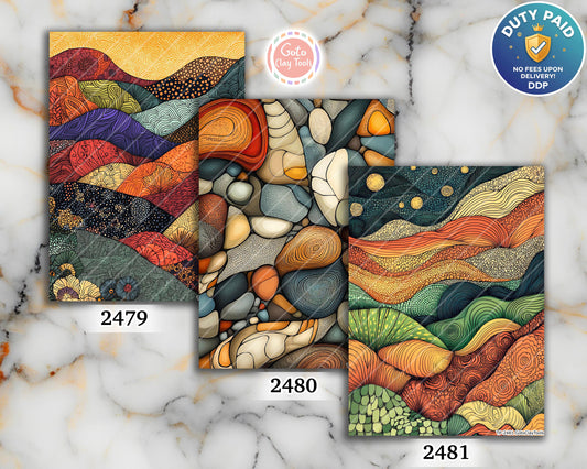 Transfer paper for polymer clay, Earthy Zentangle,water soluble transfer paper,Clay Transfers, Clay Transfer sheets, transfer paper for clay