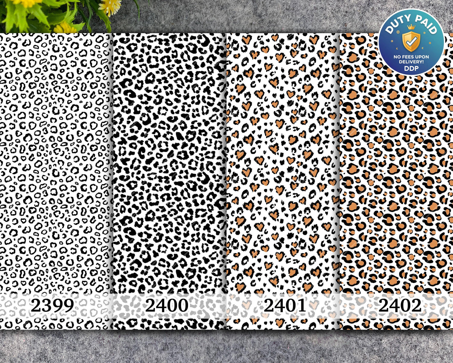 Leopard Print Water Soluble Transfer Paper for Polymer Clay