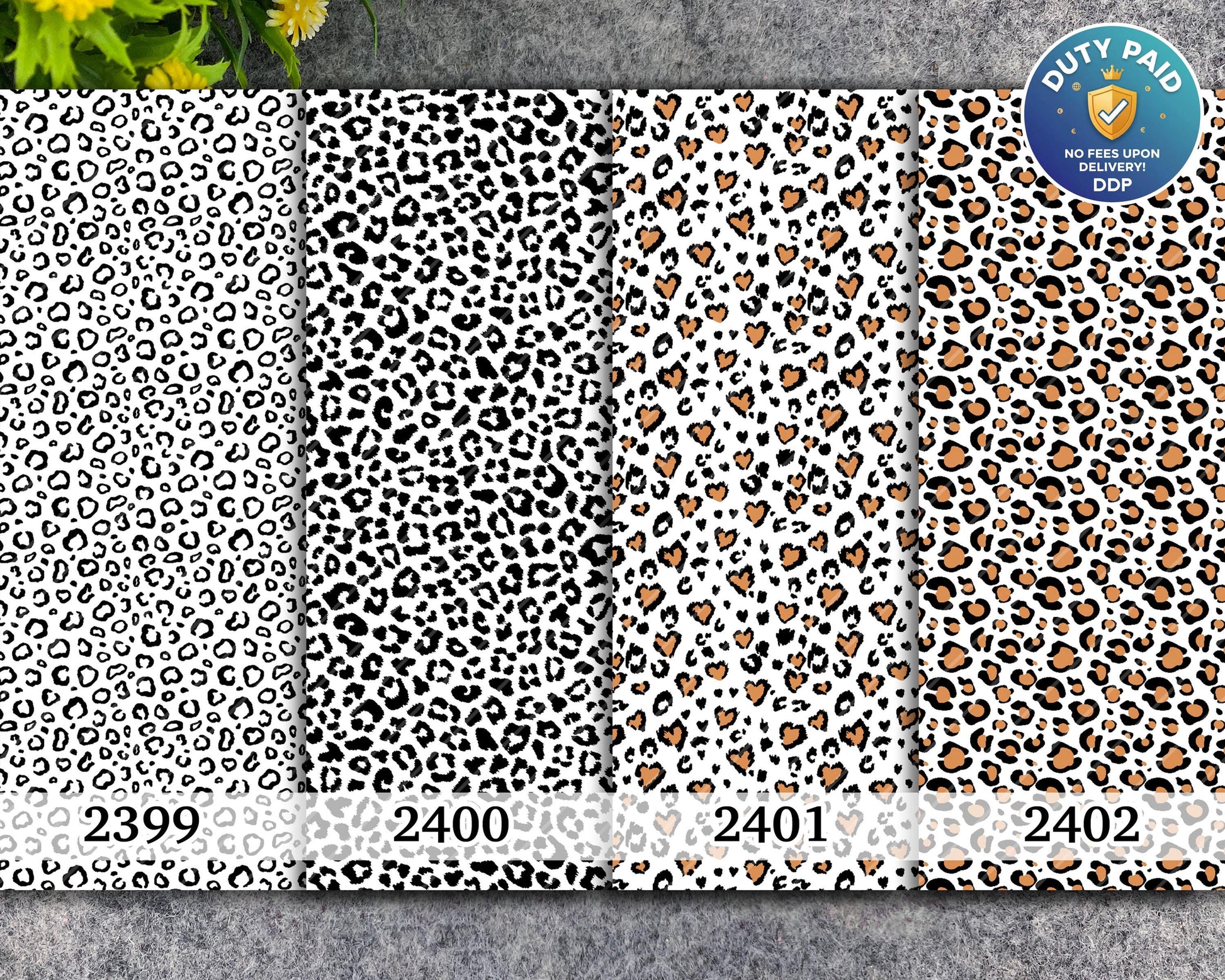 Leopard Print Water Soluble Transfer Paper for Polymer Clay