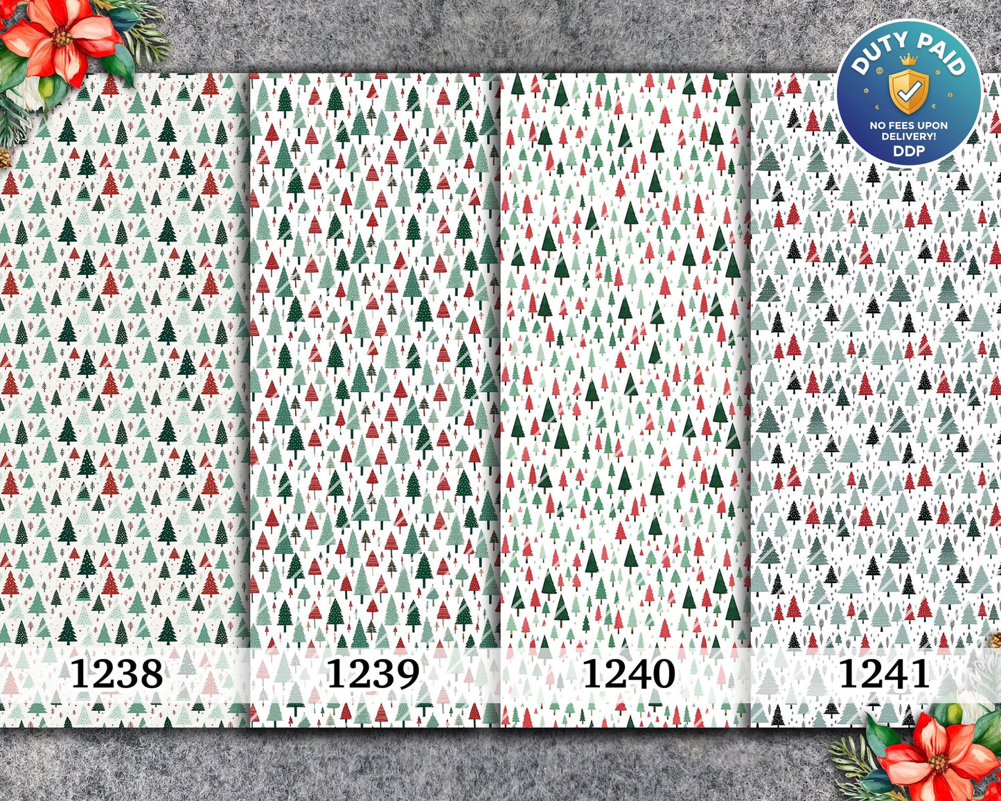 Christmas Tree Water Soluble Transfer Paper for Polymer Clay