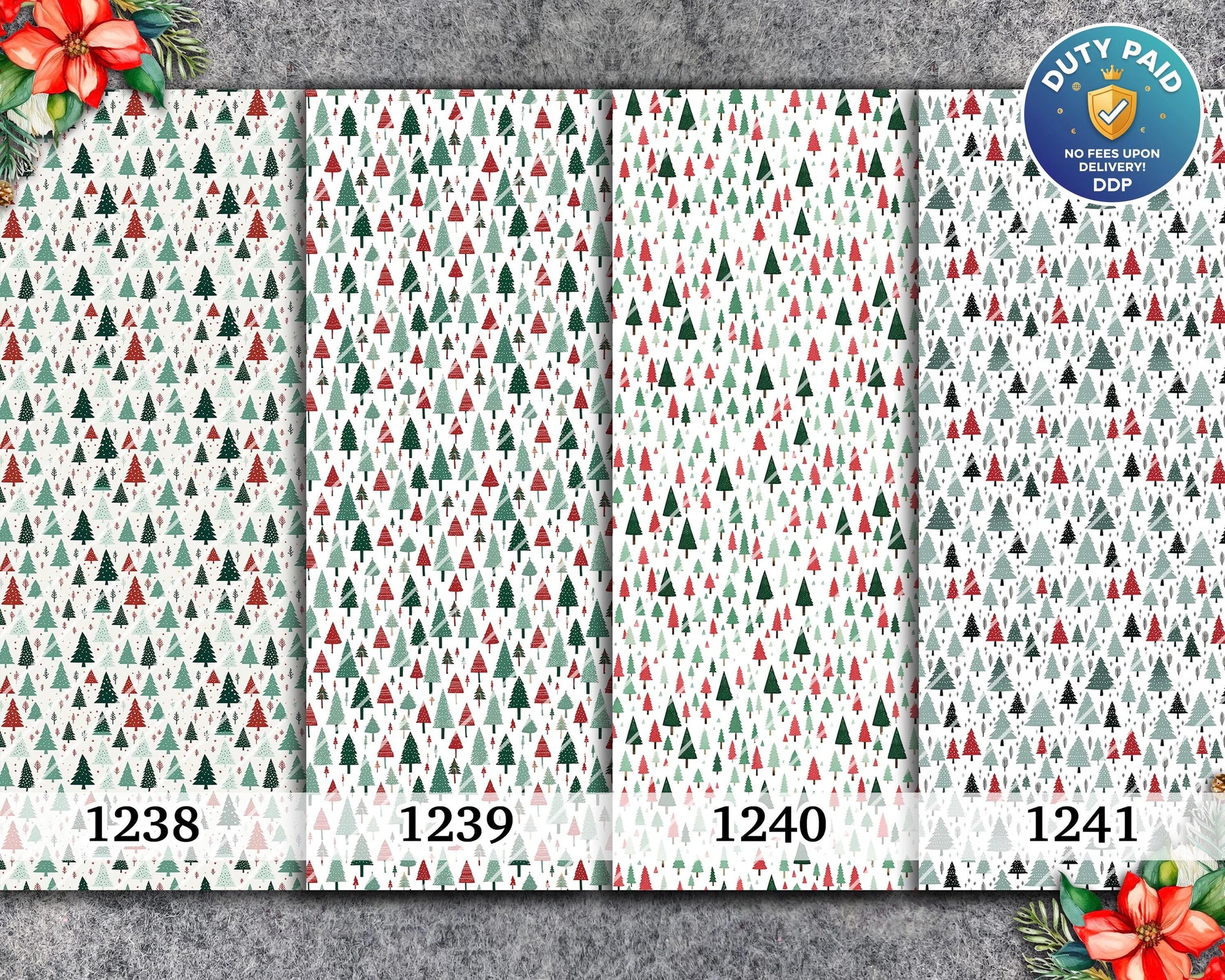 Christmas Tree Water Soluble Transfer Paper for Polymer Clay