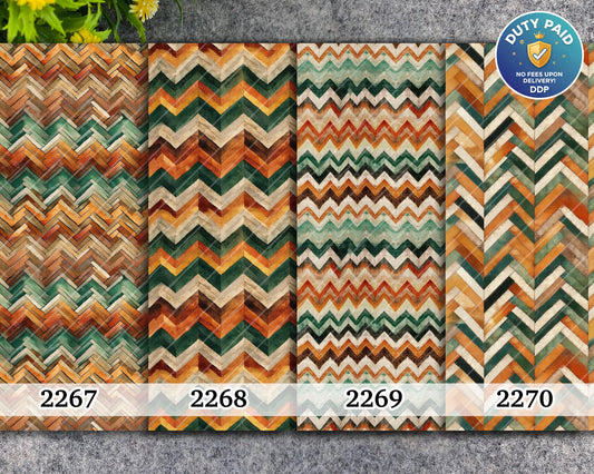 Earthy Chevron Polymer Clay Image Transfer Paper (4x5.5 inches)