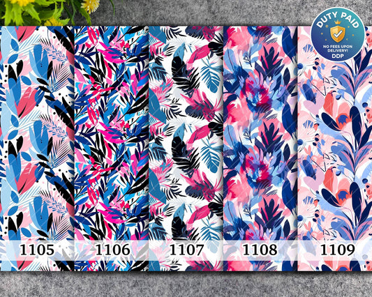 Water soluble Transfer paper for polymer clay, Abstract leaves transfer paper, polymer clay image transfers, magic transfer paper