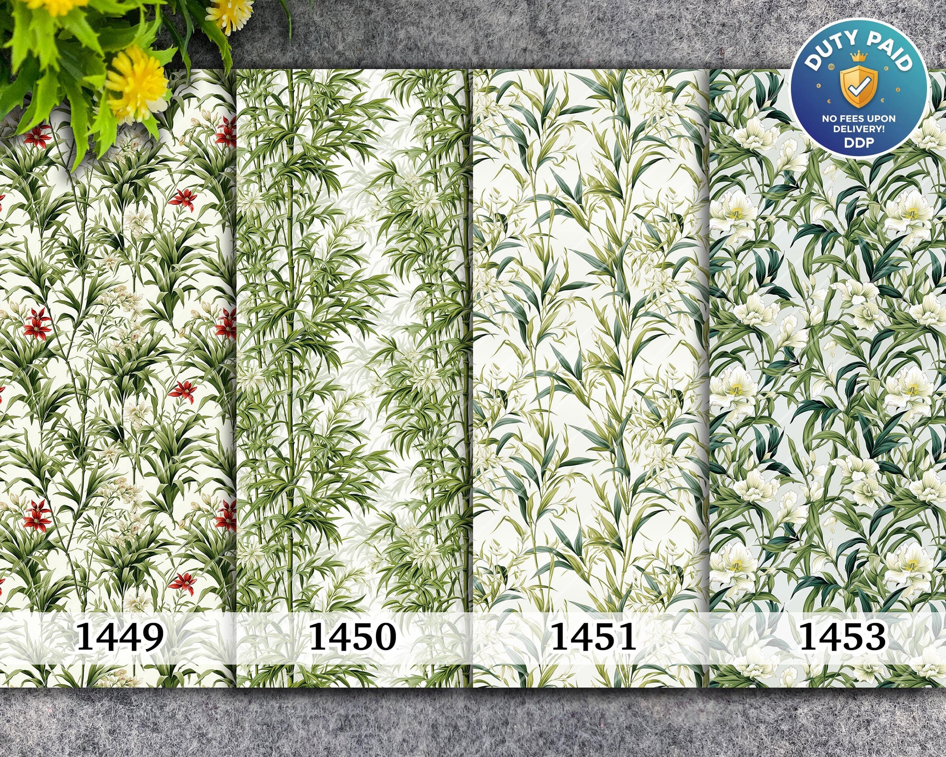 Water soluble Transfer paper for polymer clay, Vintage bamboo leaf pattern, polymer clay image transfers, magic transfer paper