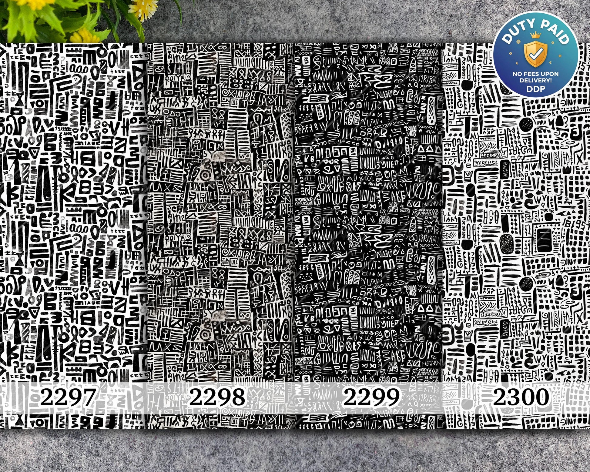 Water soluble Transfer paper for polymer clay, Black and white African pattern, polymer clay image transfers, magic transfer paper