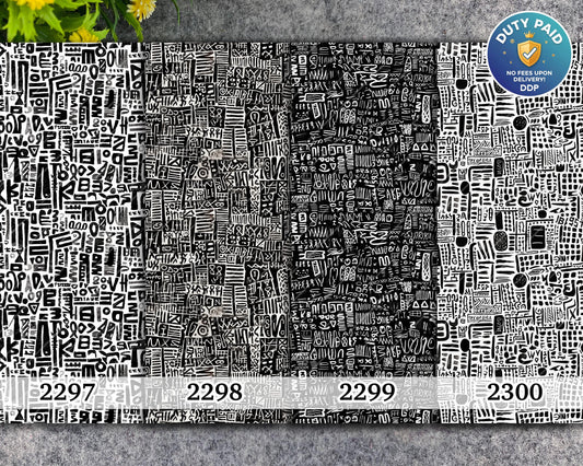 Water soluble Transfer paper for polymer clay, Black and white African pattern, polymer clay image transfers, magic transfer paper