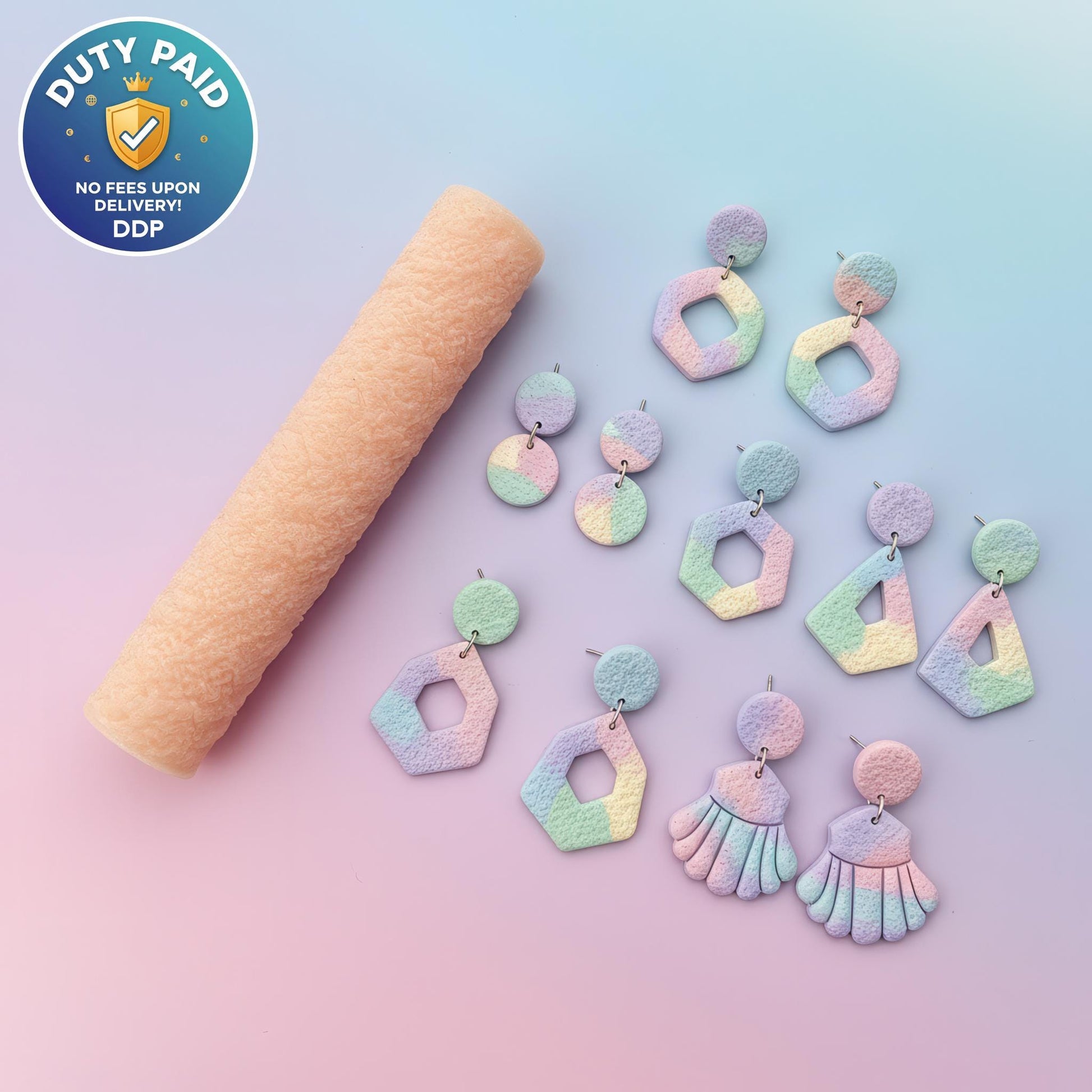 Sandpaper Texture Roller, Polymer Clay Texture Roller, Resin Hand Roller for Polymer Clay, Polymer Clay Tools #107