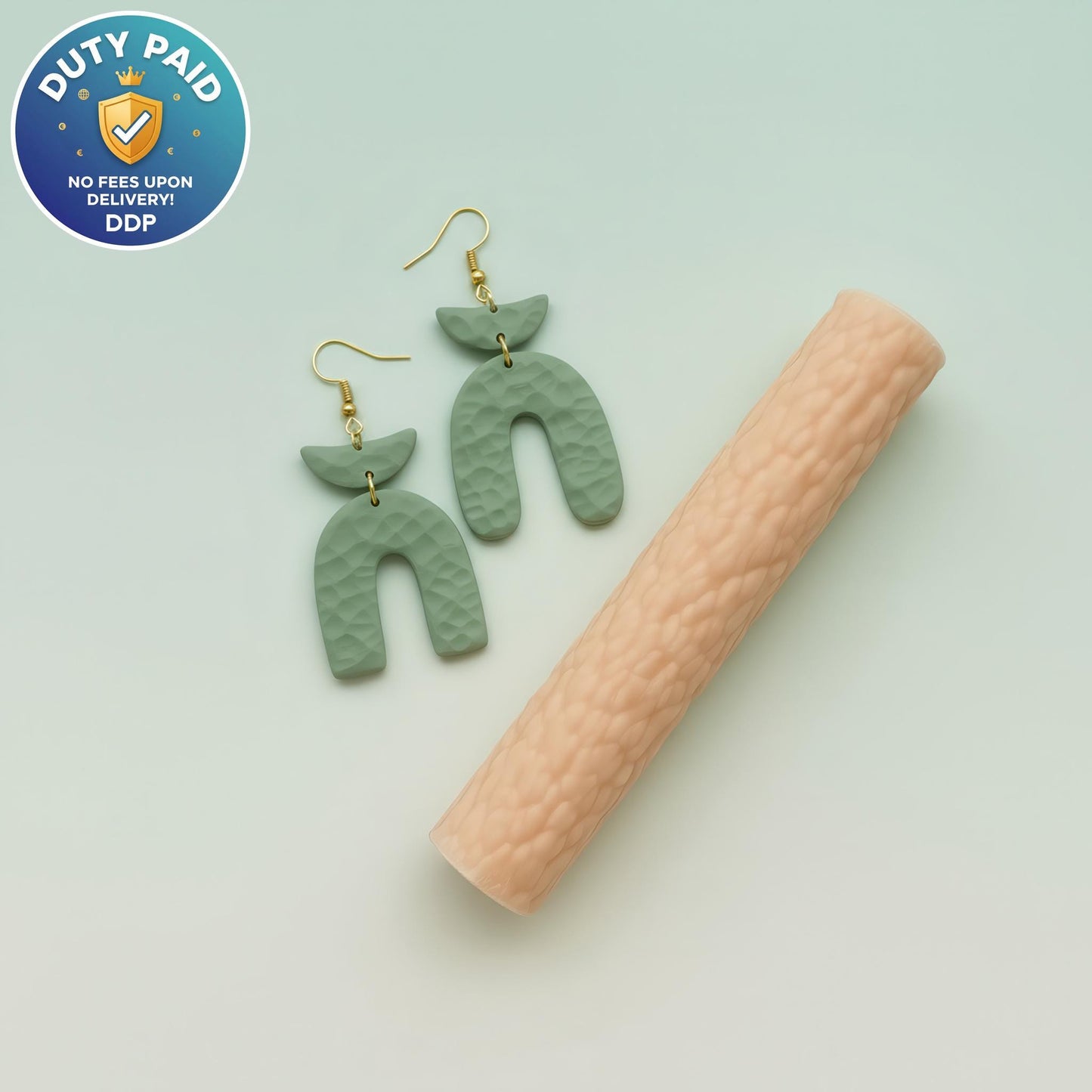 Beaten Clay Texture Roller, Polymer Clay Texture Roller, Resin Hand Roller for Polymer Clay, Polymer Clay Tools #102