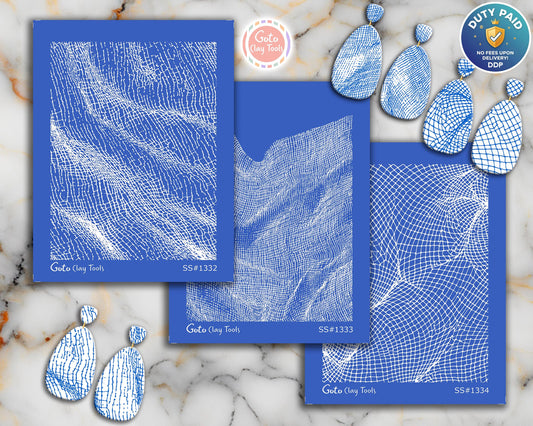 Silkscreen for Polymer Clay Earrings: Stencil SS26-48