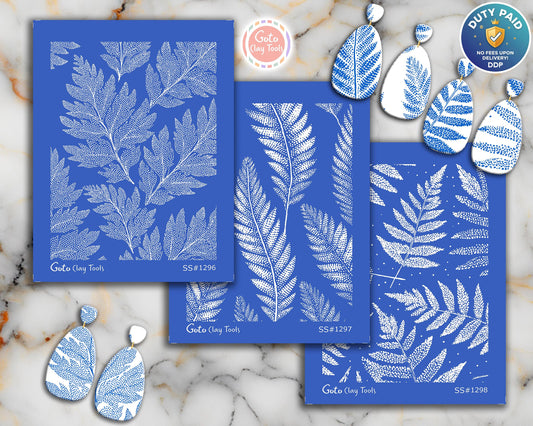 Silkscreen for Polymer Clay Earrings: Stencil SS26-36