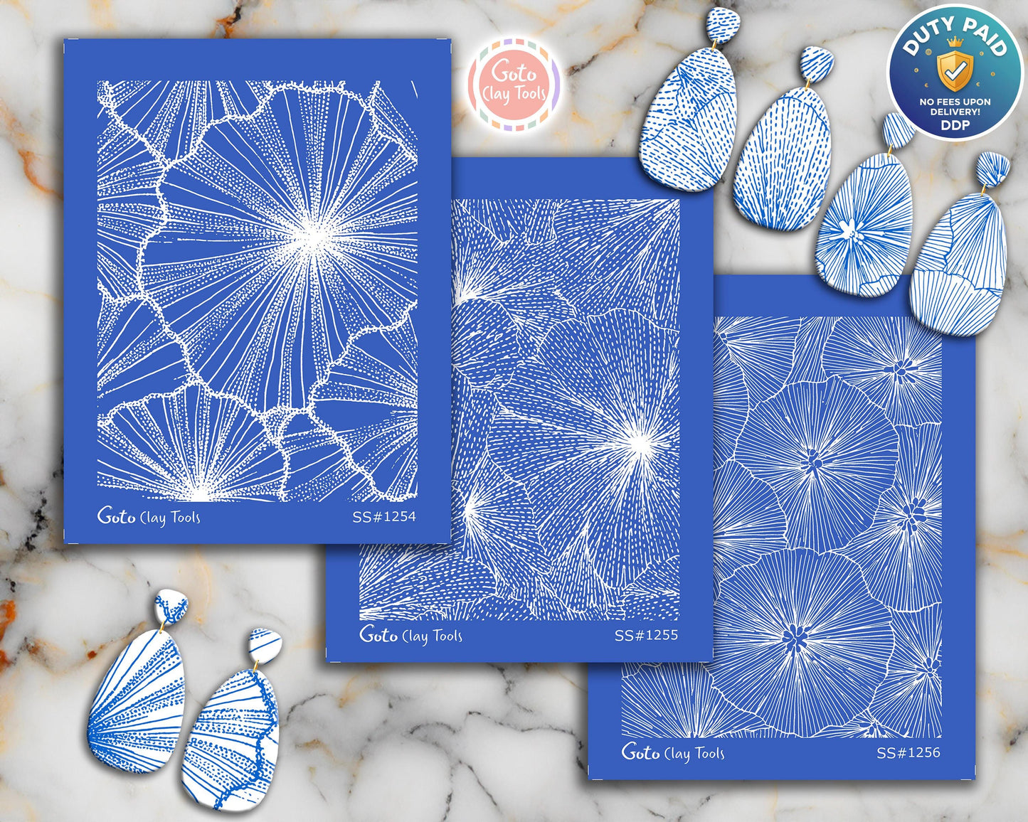Abstract Floral Burst & Line Texture Silkscreen for Polymer Clay | Organic Petal Pattern | 9.5×12.5 cm #SS26-22