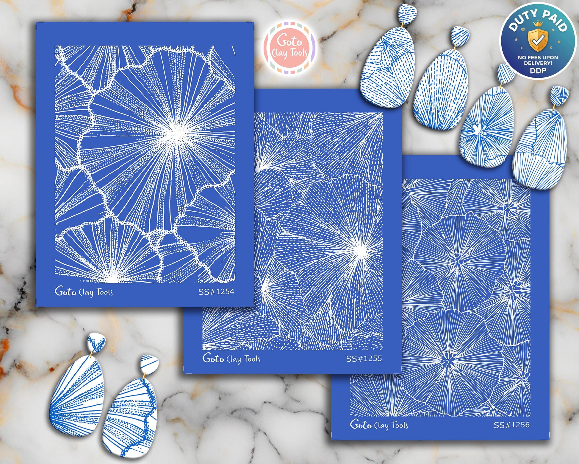 Abstract Floral Burst & Line Texture Silkscreen for Polymer Clay | Organic Petal Pattern | 9.5×12.5 cm #SS26-22