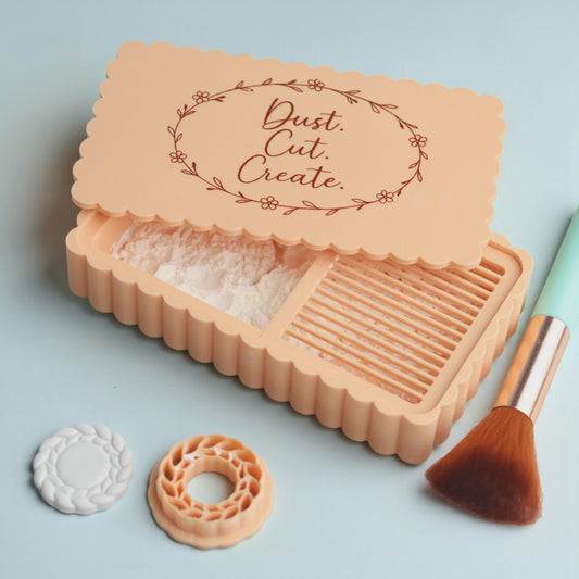 Cornstarch Box for Polymer Clay | Dust. Cut. Create. Clay Cutter Tool Accessory