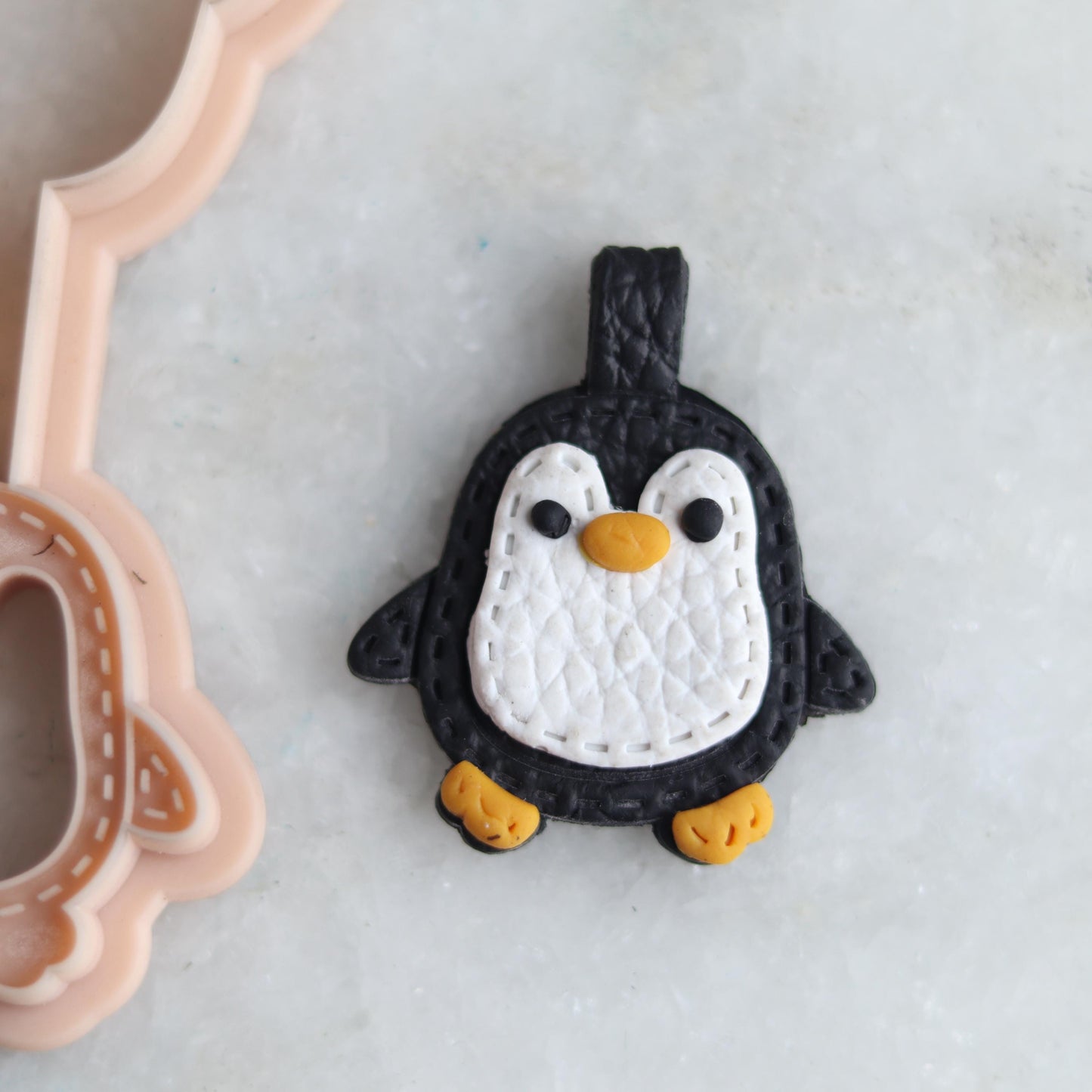 Penguin Keychain Clay Cutter Set - Stitched effect Clay Keyring Cutters