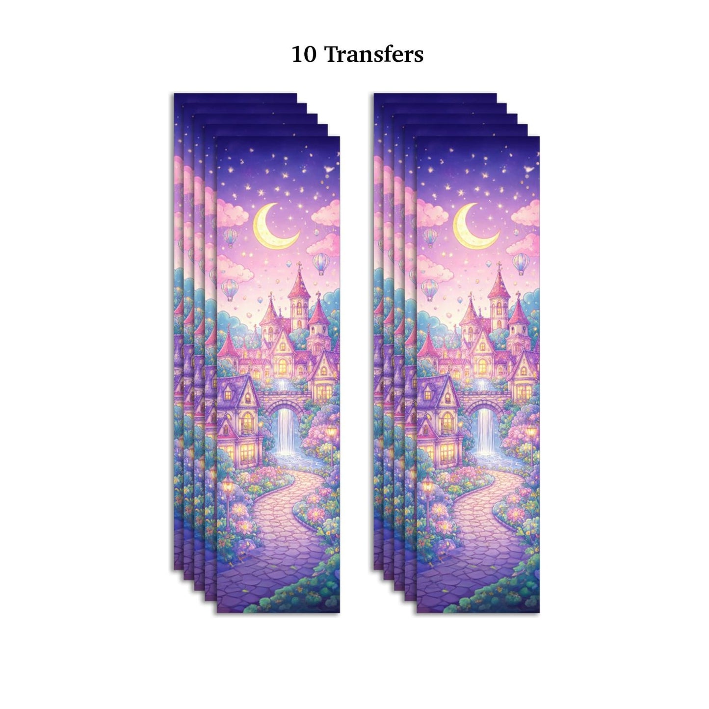 Bookmark Clay Cutter with Magical Town transfer papers