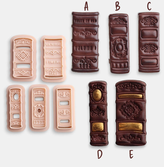 Vintage Book Spine Clay Cutter for Polymer Clay - 38mm