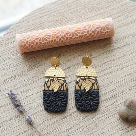 Scallop Drops Texture Roller: Polymer Clay Earring Making #130