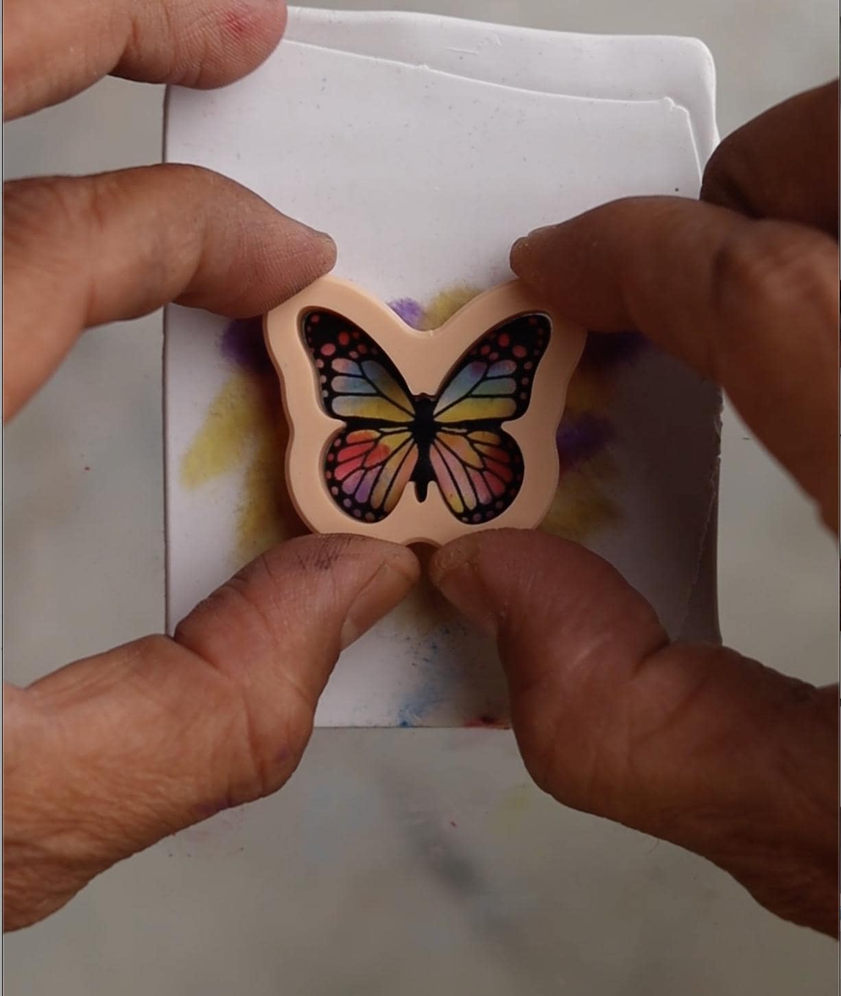 Butterfly Silkscreen with matching clay cutter for Polymer Clay Earrings making SS#1647