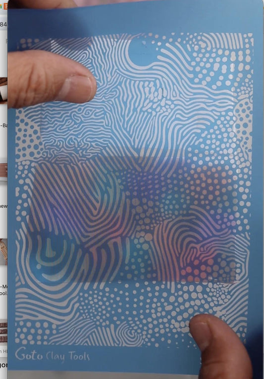 Fluid Terrain Silkscreen for polymer Clay Jewellery making #1644