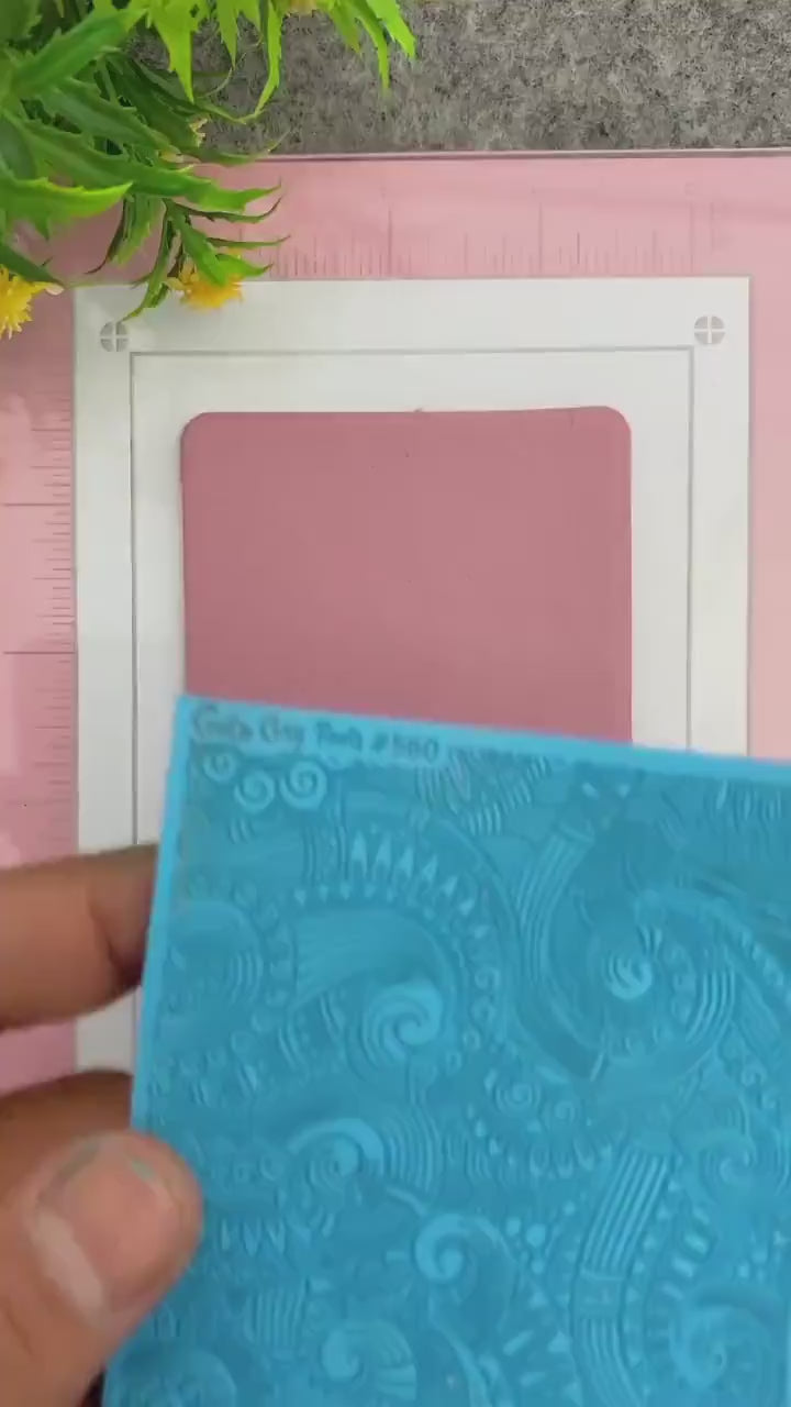 Doodle waves Texture mat for polymer clay, Polymer Clay Rubber Texture mat, Texture Tile mats, Fimo, Sculpey, Cernit #560