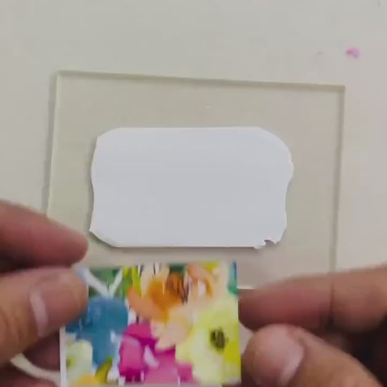 Watercolor Flowers Transfer Paper for Polymer Clay (4x5.5 inch) #620