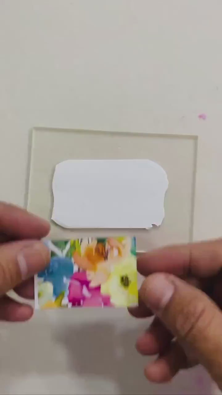 Watercolor Flowers Transfer Paper for Polymer Clay (4x5.5 inch) #620