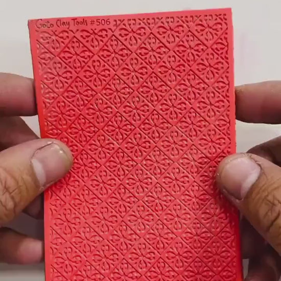 Tile Texture Rubber Mat for Polymer Clay Jewelry (#506)