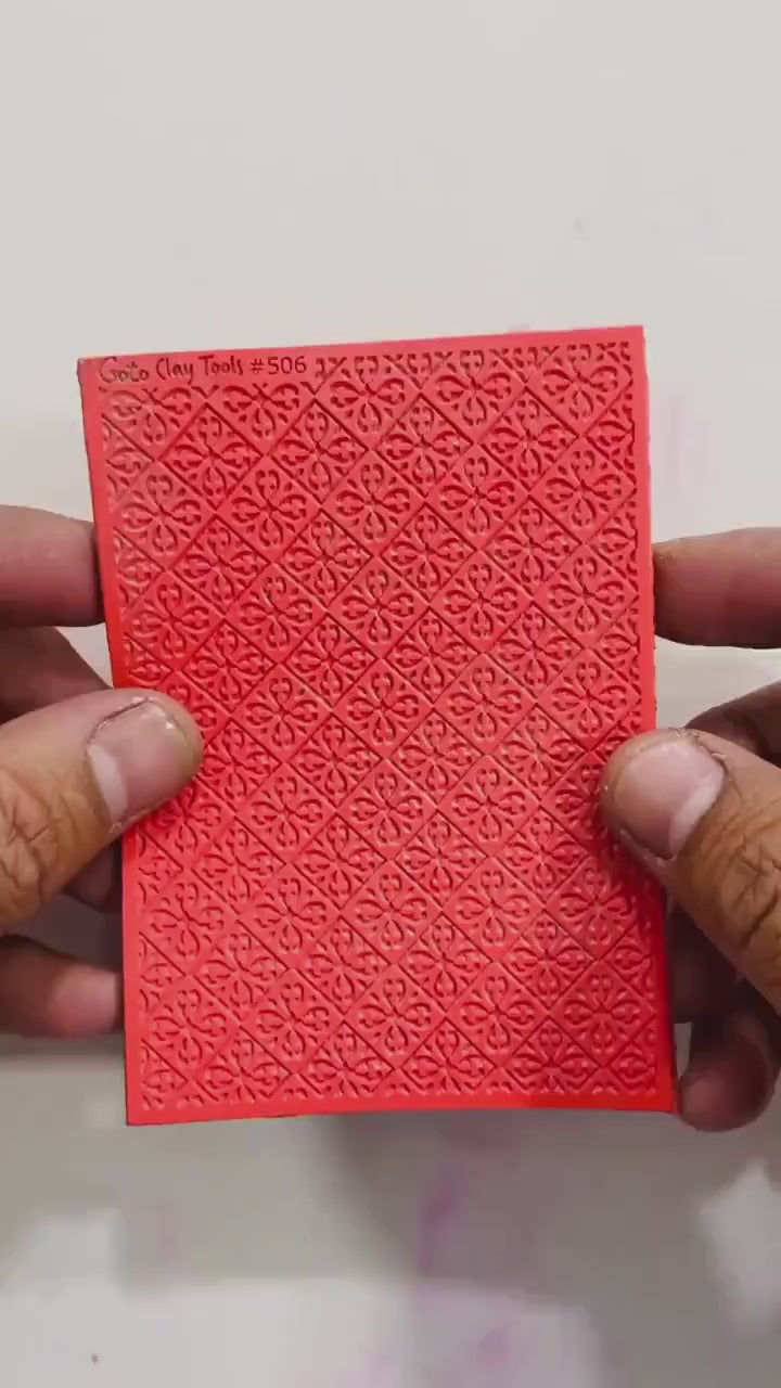 Tile Texture Rubber Mat for Polymer Clay Jewelry (#506)