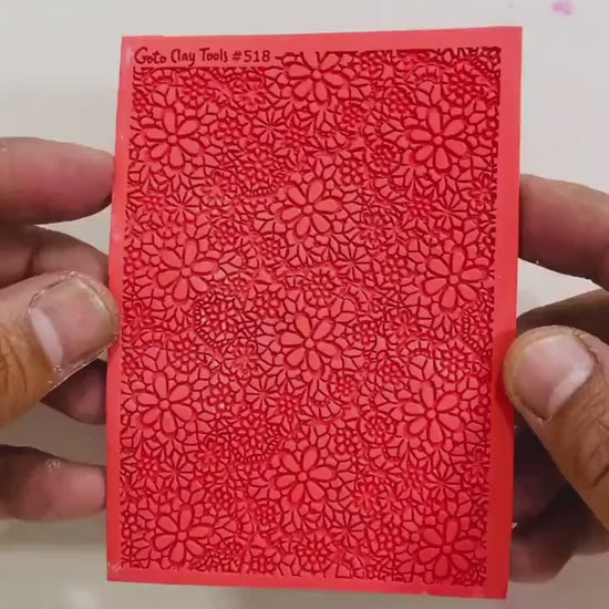 Crochet Lace Rubber Texture Mat for Polymer Clay Jewelry #518