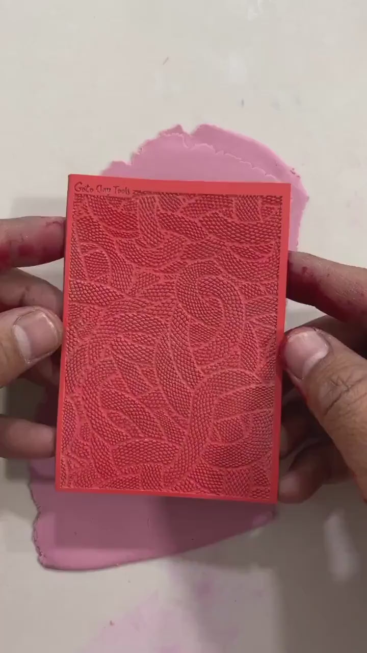 Snake Skin Rubber Texture Mat for Polymer Clay (74mm X 105 mm) (#548)