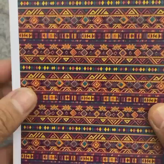 Mexican Stripes Polymer Clay Transfer Paper: Water Soluble, 4x5.5"