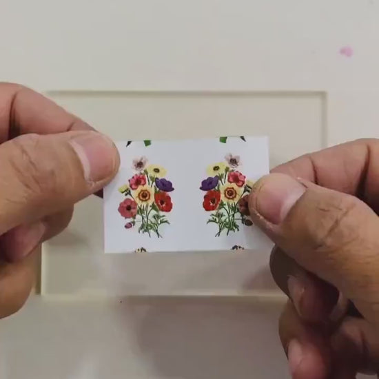 Transfer paper for polymer clay, floral bouquet, water soluble transfer paper, polymer clay image transfers, magic transfer paper #708