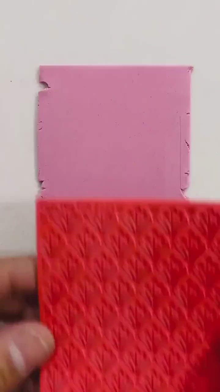 Art Deco Rubber Texture Mat for Polymer Clay Jewelry #523