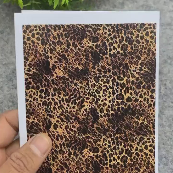 Leopard Print Water Soluble Transfer Paper for Polymer Clay