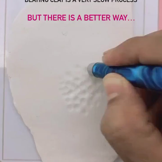 Beaten Clay Texture Roller: Hammered Metal Resin Tool (100mm) #102