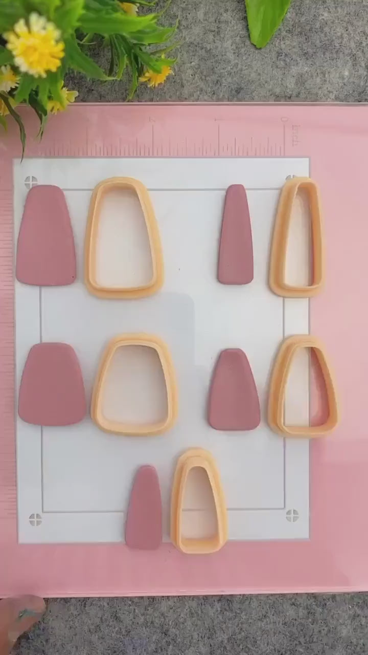 Triangle Dangles Cutters for polymer clay | Polymer clay cutter | Clay Cutters in long Straight and curved Triangle shapes #651