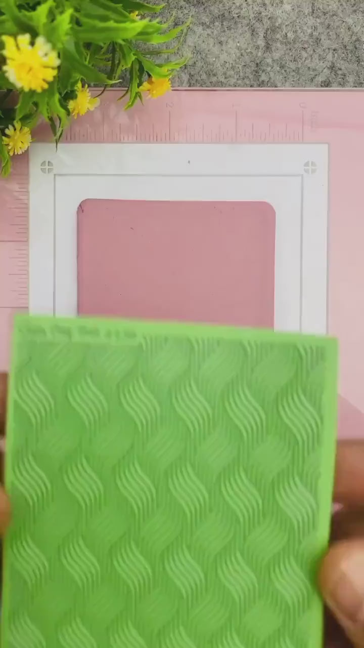 Art Deco Weave Rubber Texture Mat for Polymer Clay (#530)