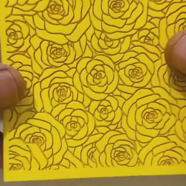 Valentine Rose Texture mat for polymer clay, Polymer Clay Rubber Texture mat, Texture Tile mats, Fimo, Sculpey, Cernit #527