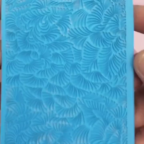 Ornamental fan Texture mat for polymer clay, Polymer Clay Rubber Texture mat, Texture Tile mats, Fimo, Sculpey, Cernit #559