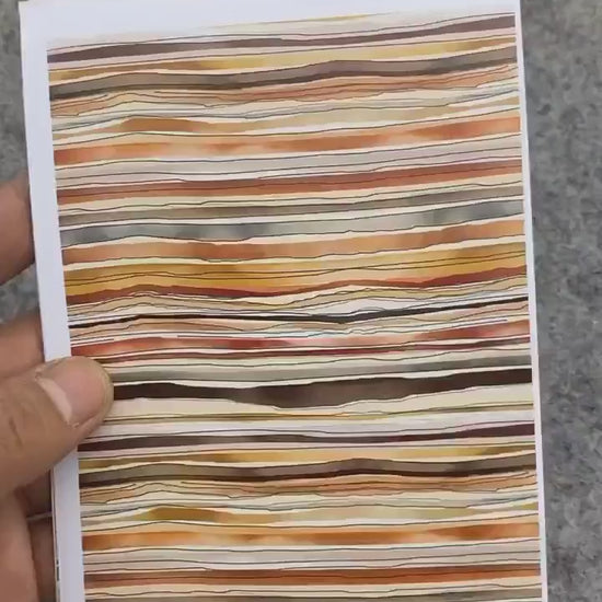 Watercolor Tribal Stripes Transfer Paper for Polymer Clay
