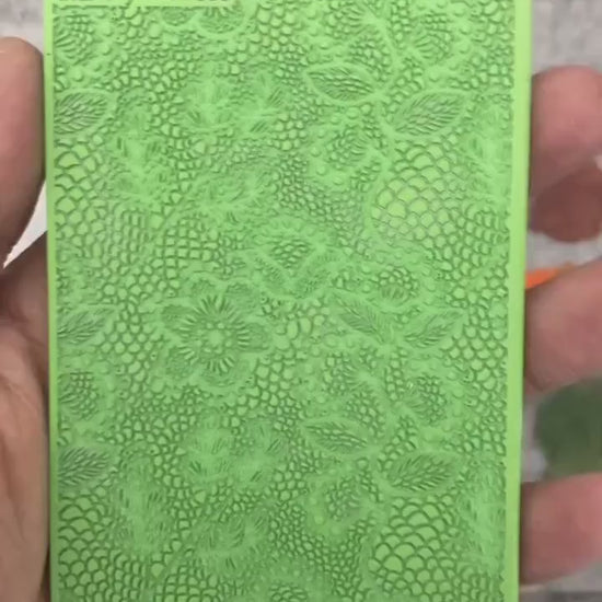 Crochet Lace Rubber Texture Mat for Polymer Clay Jewelry #588