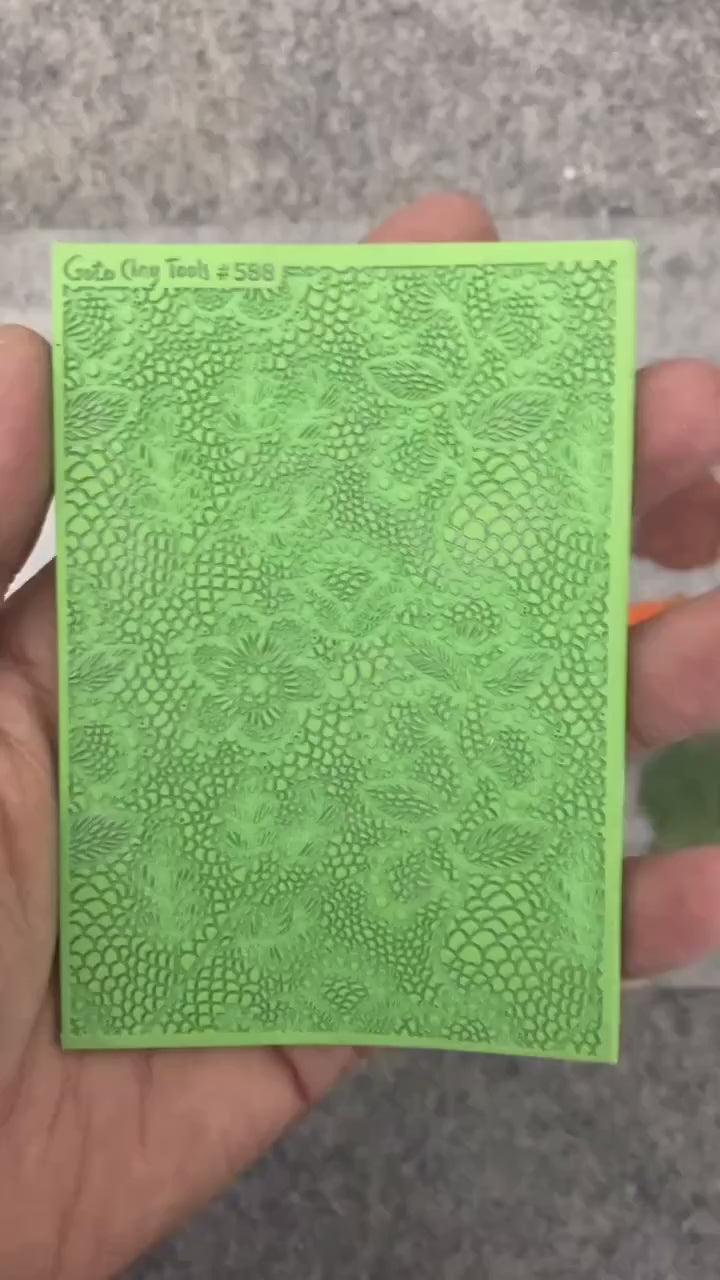 Crochet Lace Rubber Texture Mat for Polymer Clay Jewelry #588