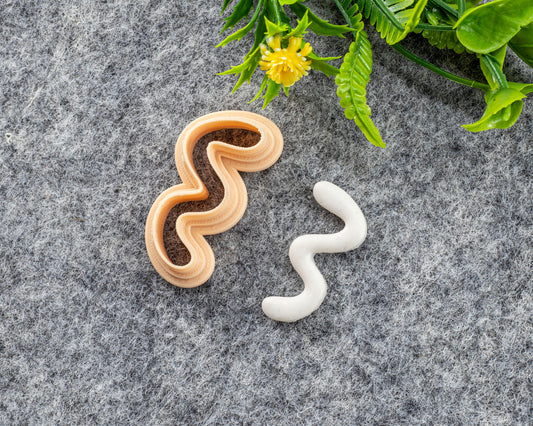 Wiggle Clay Cutter, Polymer clay cutter, Earring cutter