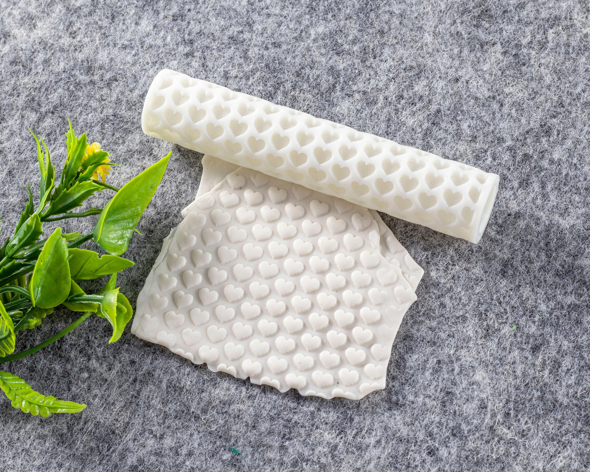 Heart Texture Roller for Polymer Clay Earrings | Clay Texture Roller | Pottery Roller | Clay Texture Tool | Hand Roller