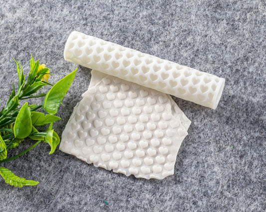Heart Texture Roller for Polymer Clay Earrings | Clay Texture Roller | Pottery Roller | Clay Texture Tool | Hand Roller