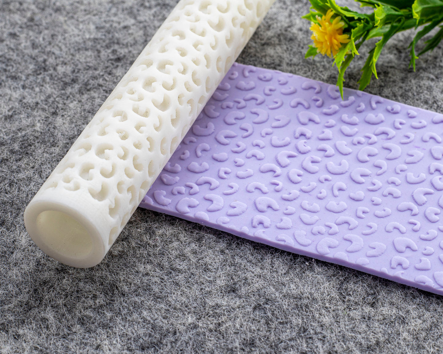 Leopard Texture Roller for Polymer Clay Earrings | Clay Texture Roller | Pottery Roller | Clay Texture Tool | Hand Roller