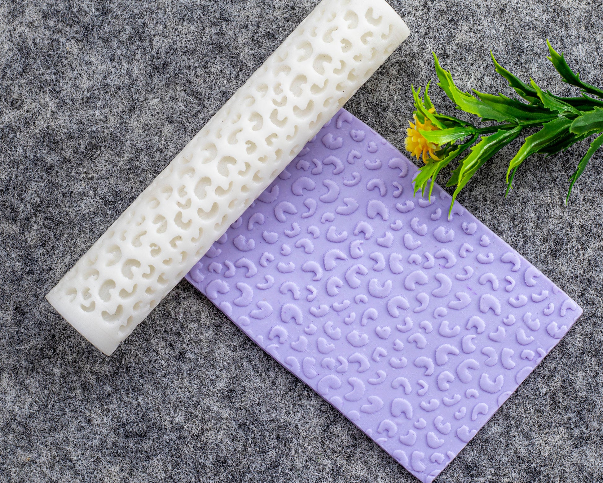 Leopard Texture Roller for Polymer Clay Earrings | Clay Texture Roller | Pottery Roller | Clay Texture Tool | Hand Roller