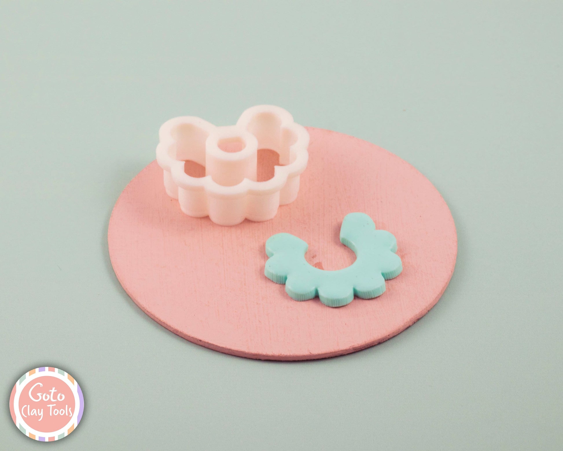 Hoop Flower cutter, Polymer clay cutter, Clay earring cutters, Polymer clay tools, 3D printed cutters