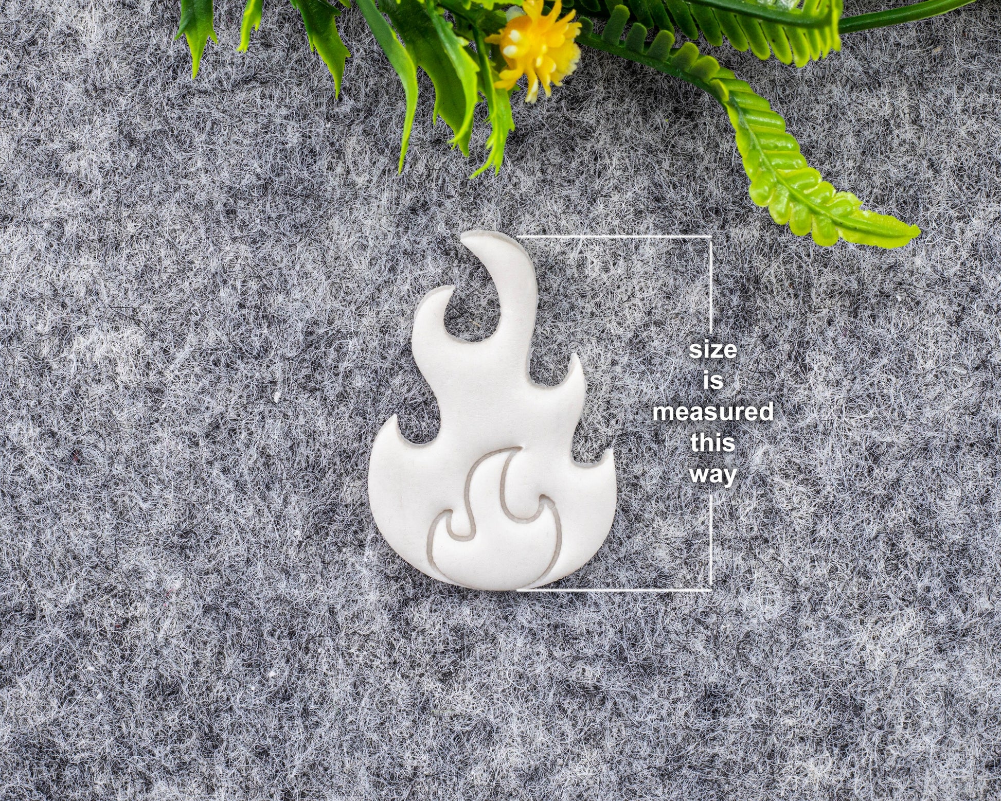Fire shape ClayCutter, Embossed fire Polymer clay cutter, Earring cutter