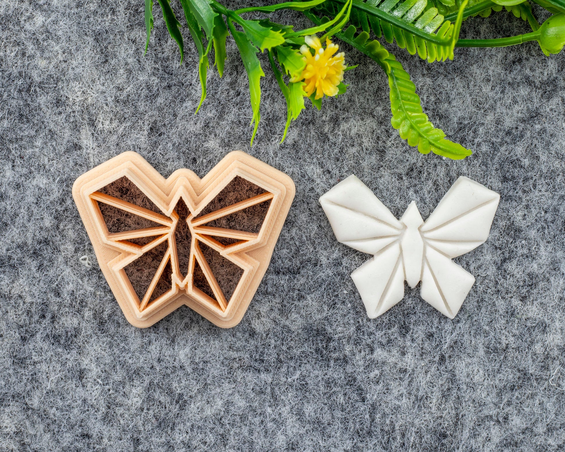 Polygonal Butterfly Clay Cutter, Embossed Butterfly Polymer clay cutter, Earring cutter